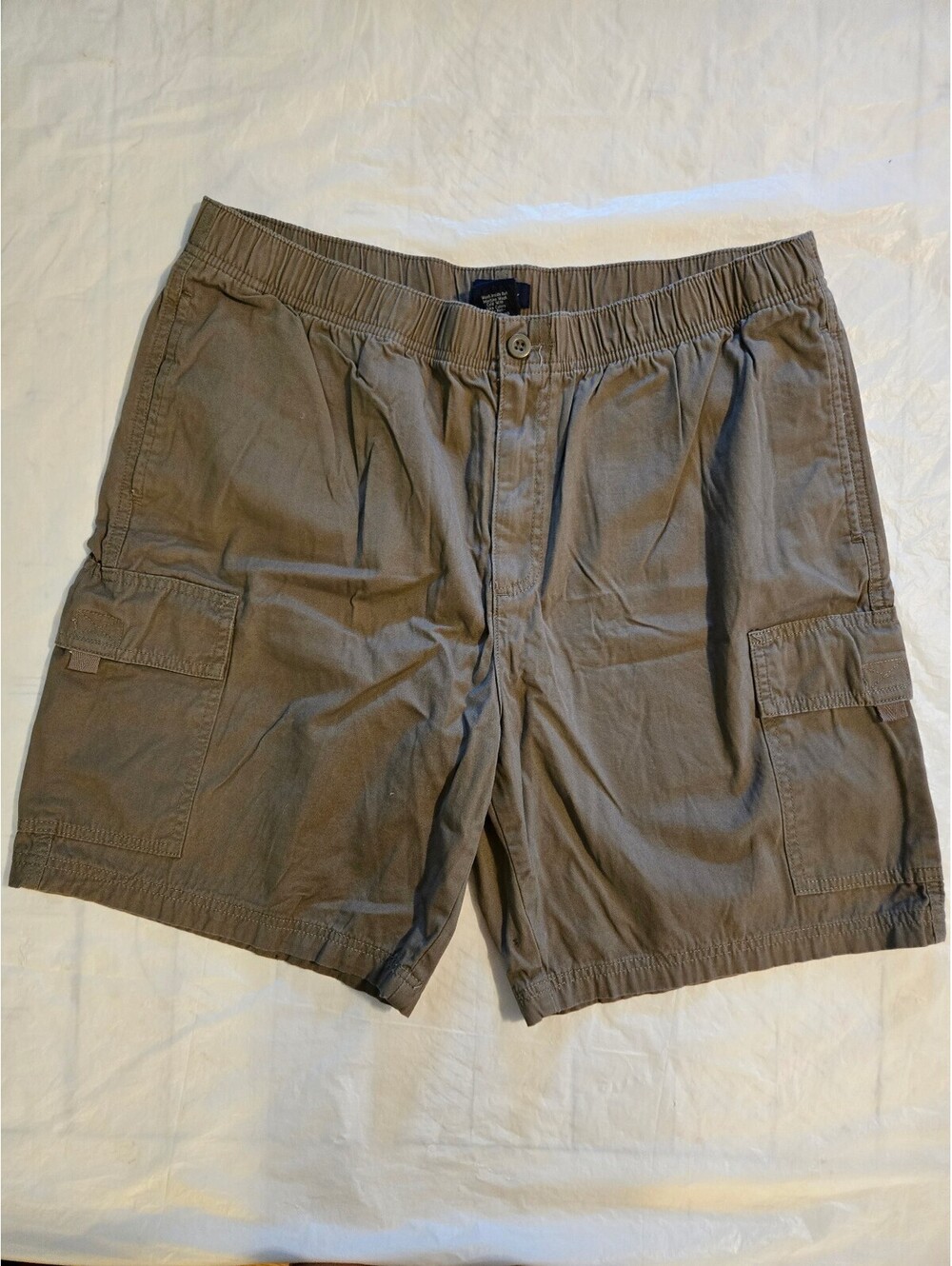 Croft & Barrow Men's 38 Cargo Shorts Brown Khaki 100% Cotton Utility
